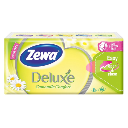 Zewa Deluxe Papírzsebkendő Kamilla 90Db