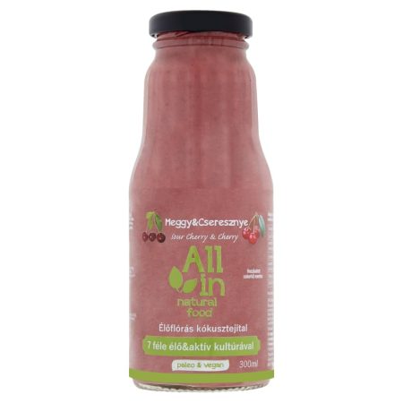 All in Natural food Meggy-cseresznye Kókusztejital (ivójoghurt) 300ml