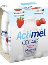 Danone Actimel cukormentes eper joghurt 4x100g