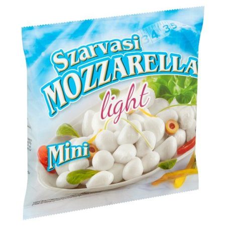 Szarvasi mozzarella light mini darabolt sajt 100g