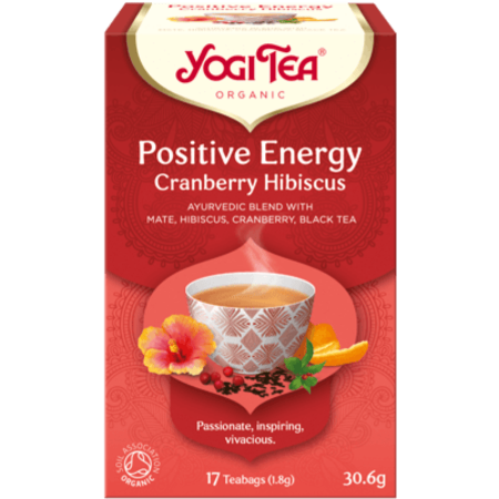 YOGI TEA® Pozitív Energia Bio tea tőzegáfonyával és hibiszkusszal