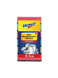 Hewa Maxi mosogatószivacs dörzsivel 5+1 db
