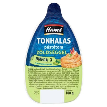 Hamé tonhalas pástétom zöldséggel 100g