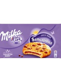 Milka Sensations keksz alpesi tejcsokoládé darabokkal és töltelékkel