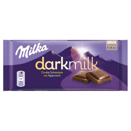 Milka Darkmilk alpesi tej felhasználásával készült csokoládé