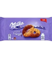 Milka Cookie Loop keksz csokoládédarabokkal