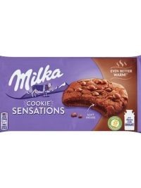 Milka Sensations középen puha kakaós keksz alpesi tejcsokoládé darabkákkal