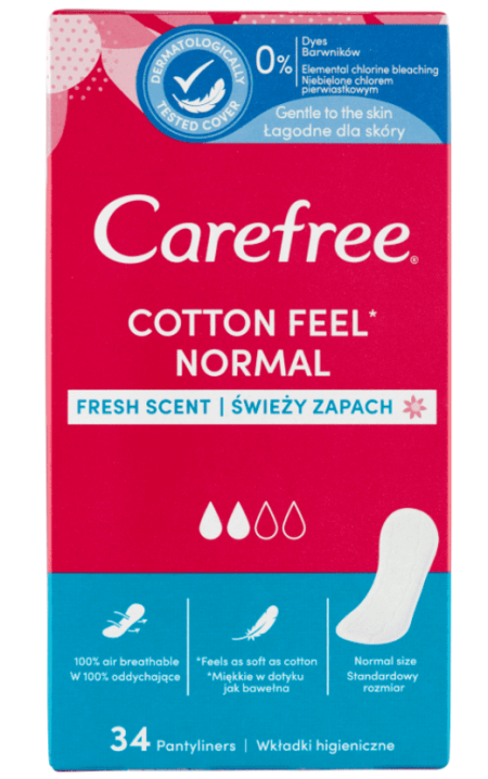 Carefree tisztasági betét Cotton Feel normal fresh 34db