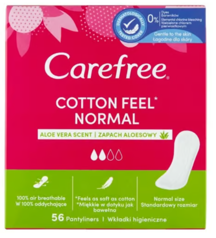 Carefree tisztasági betét Cotton Feel normal aloe 56db